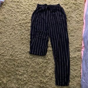 high waisted striped pants
